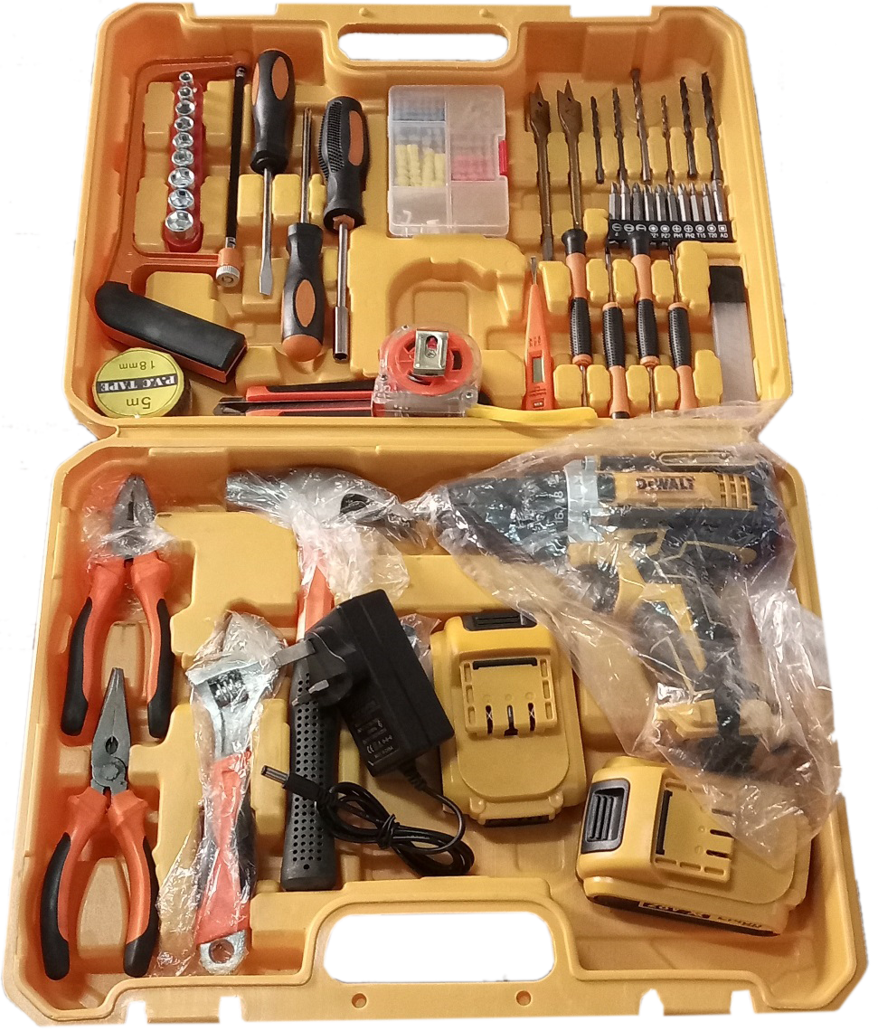 2222.png DEWALT 28V Cordless Electric Drill Tool Set WITH 2 Batteries - Image 1
