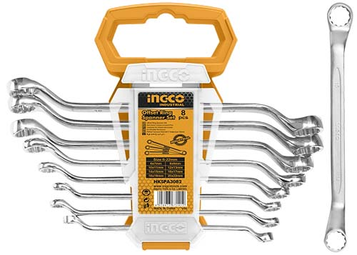 HKSPA3088.png Ingco Offset ring spanner set HKSPA3088 - Image 1
