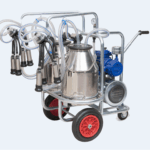 Double barrel milking machine